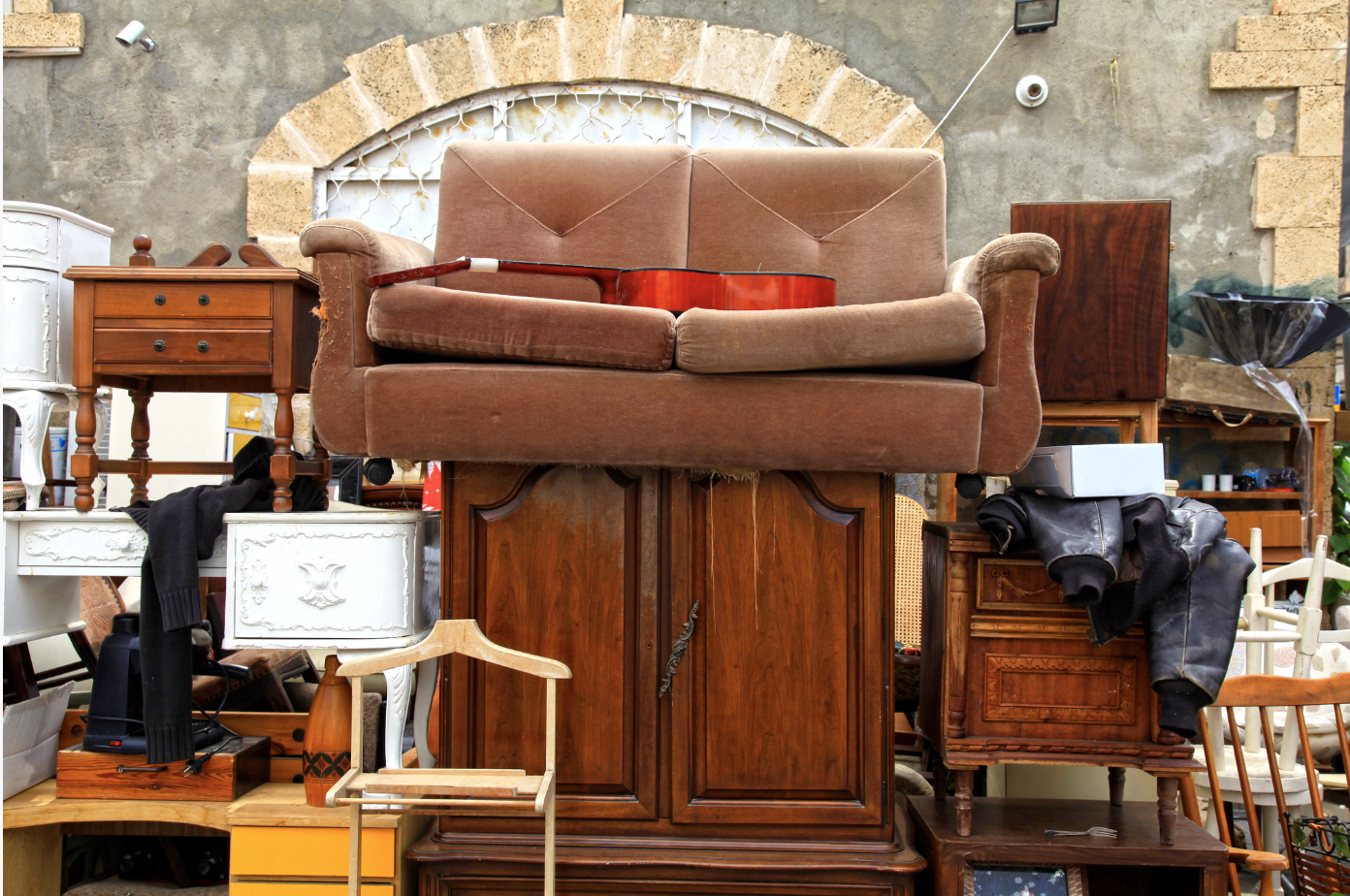 Furniture items ready for removal service
